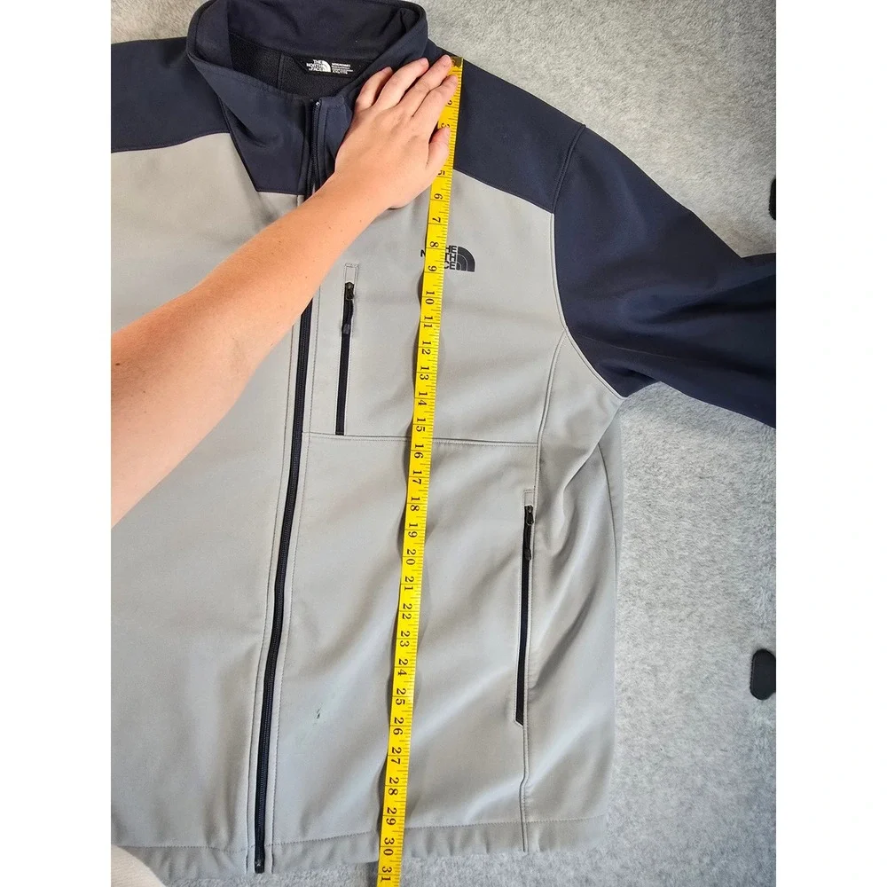The North Face Apex Bionic 2 Jacket Mens XXL Grey Blue Gorpcore Softshell Fleece